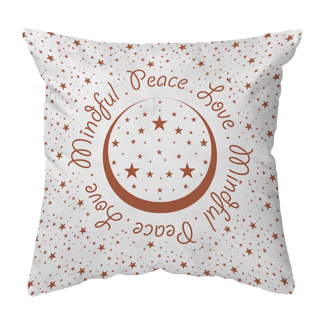 Throw Pillow Peace.Love.Mindful