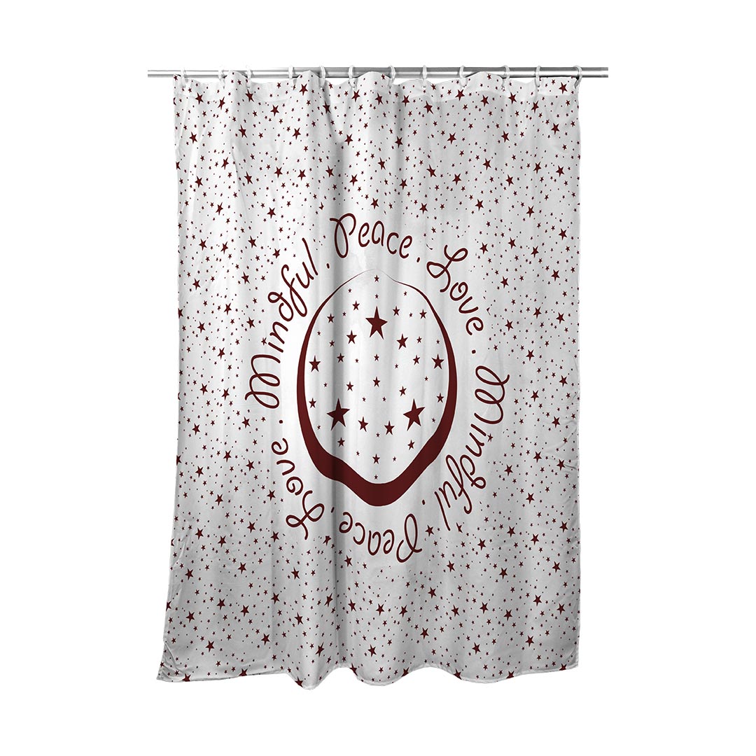 Shower Curtain Peace.Love.Mindful