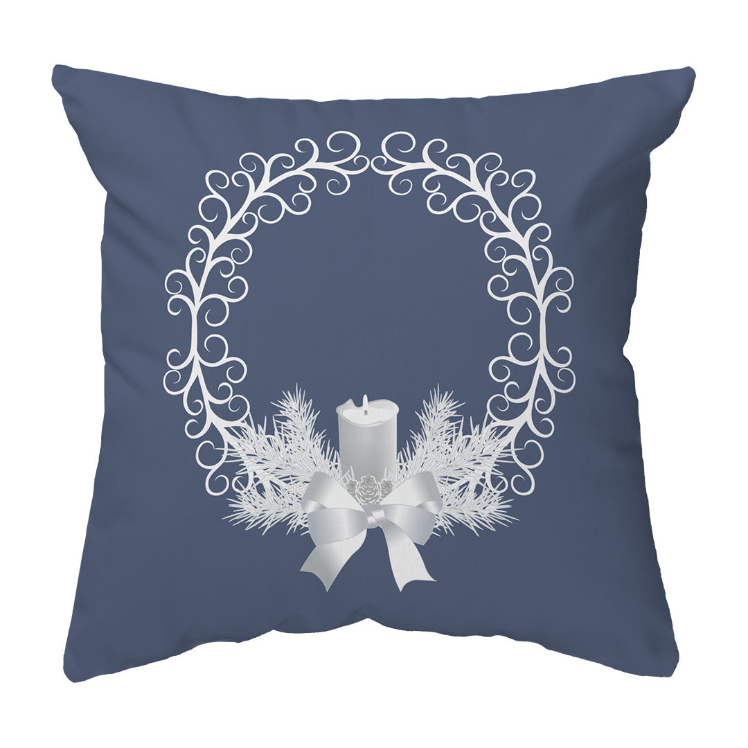 Throw Pillow Yule Wreath