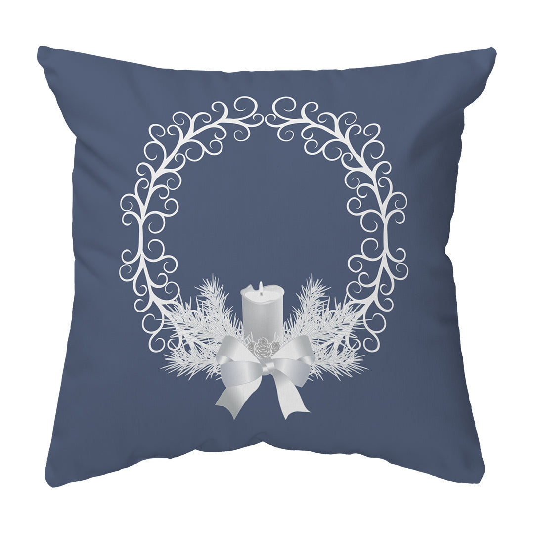 Throw Pillow Yule Wreath