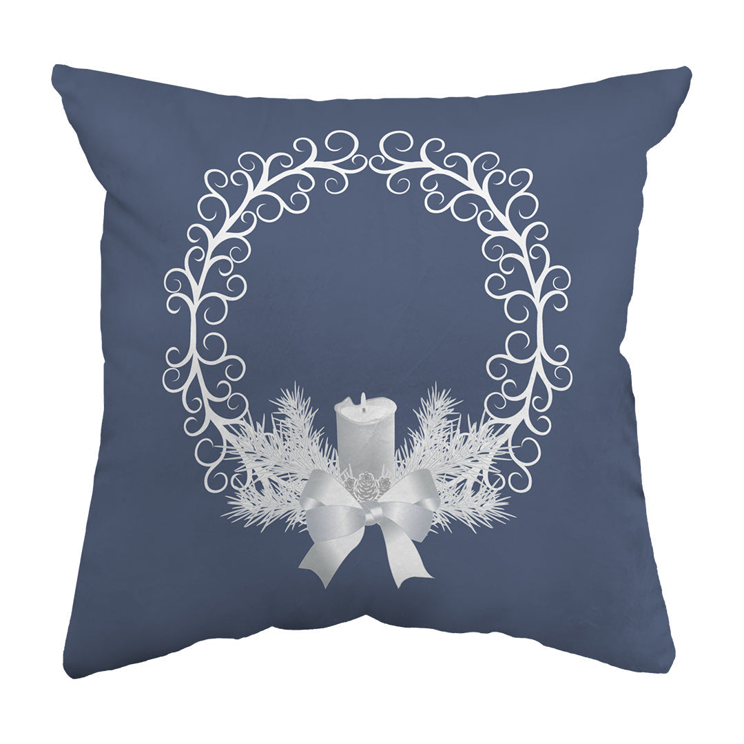 Throw Pillow Yule Wreath