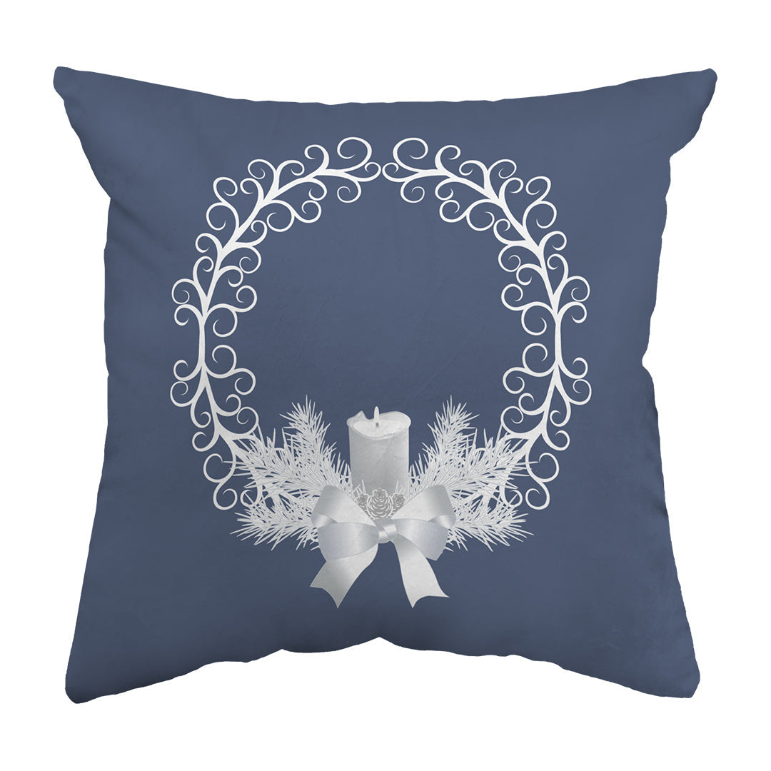 Throw Pillow Yule Wreath