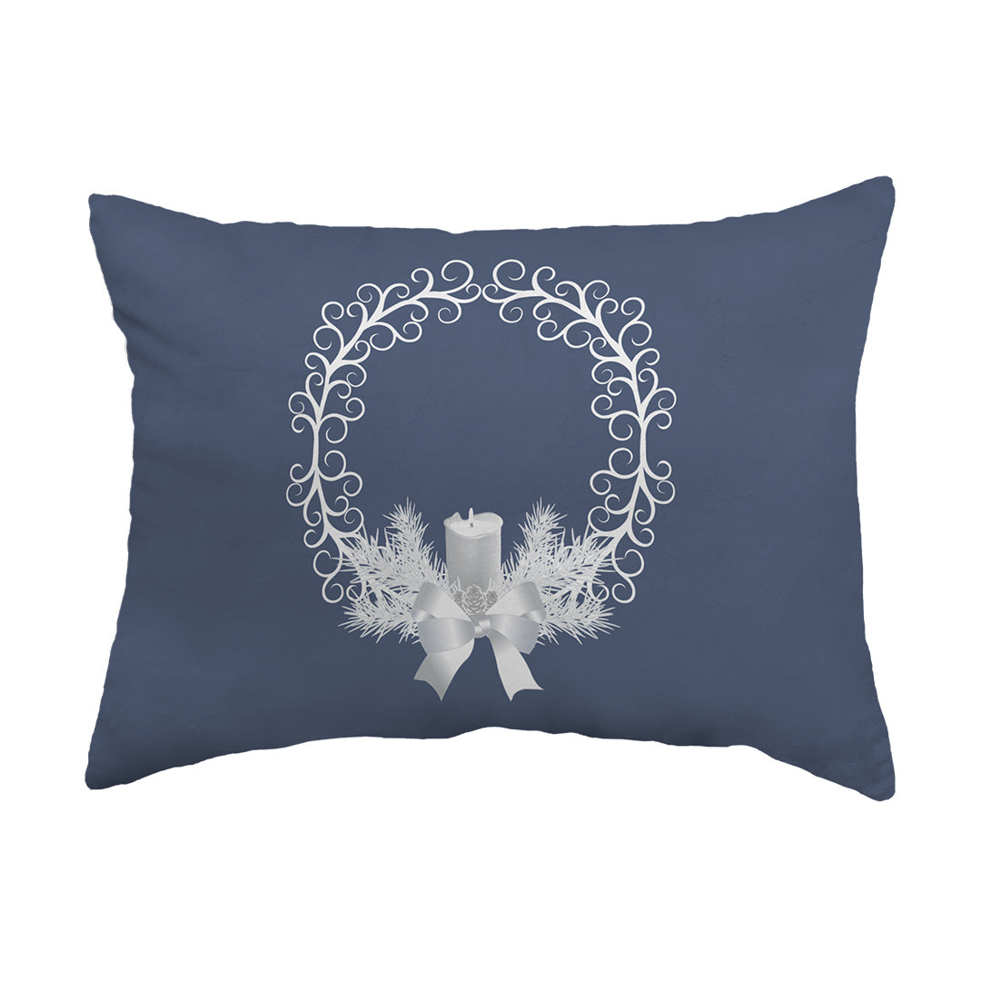 Throw Pillow Yule Wreath