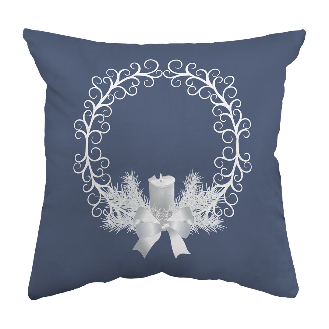 Throw Pillow Yule Wreath