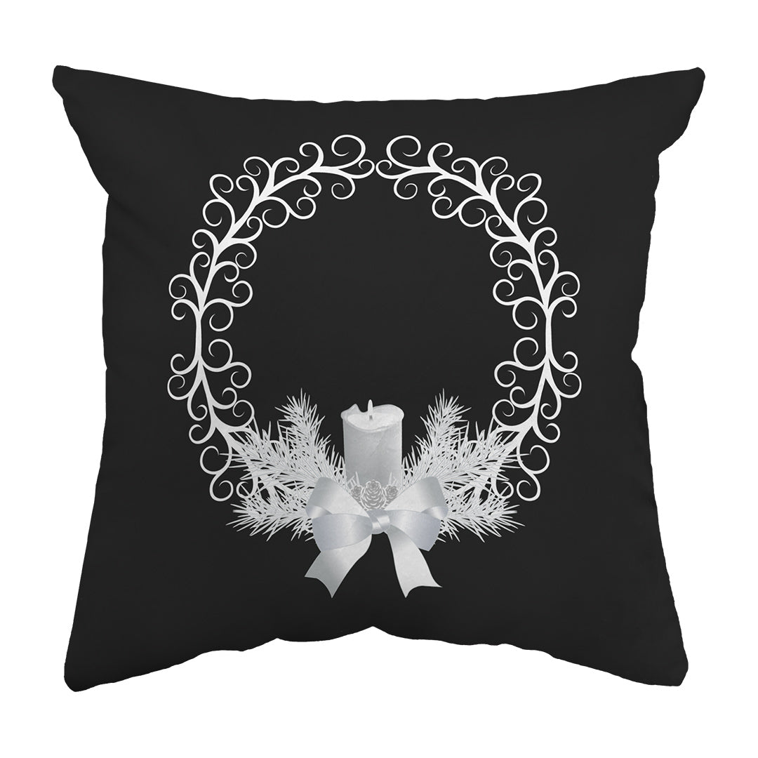 Throw Pillow Yule Wreath