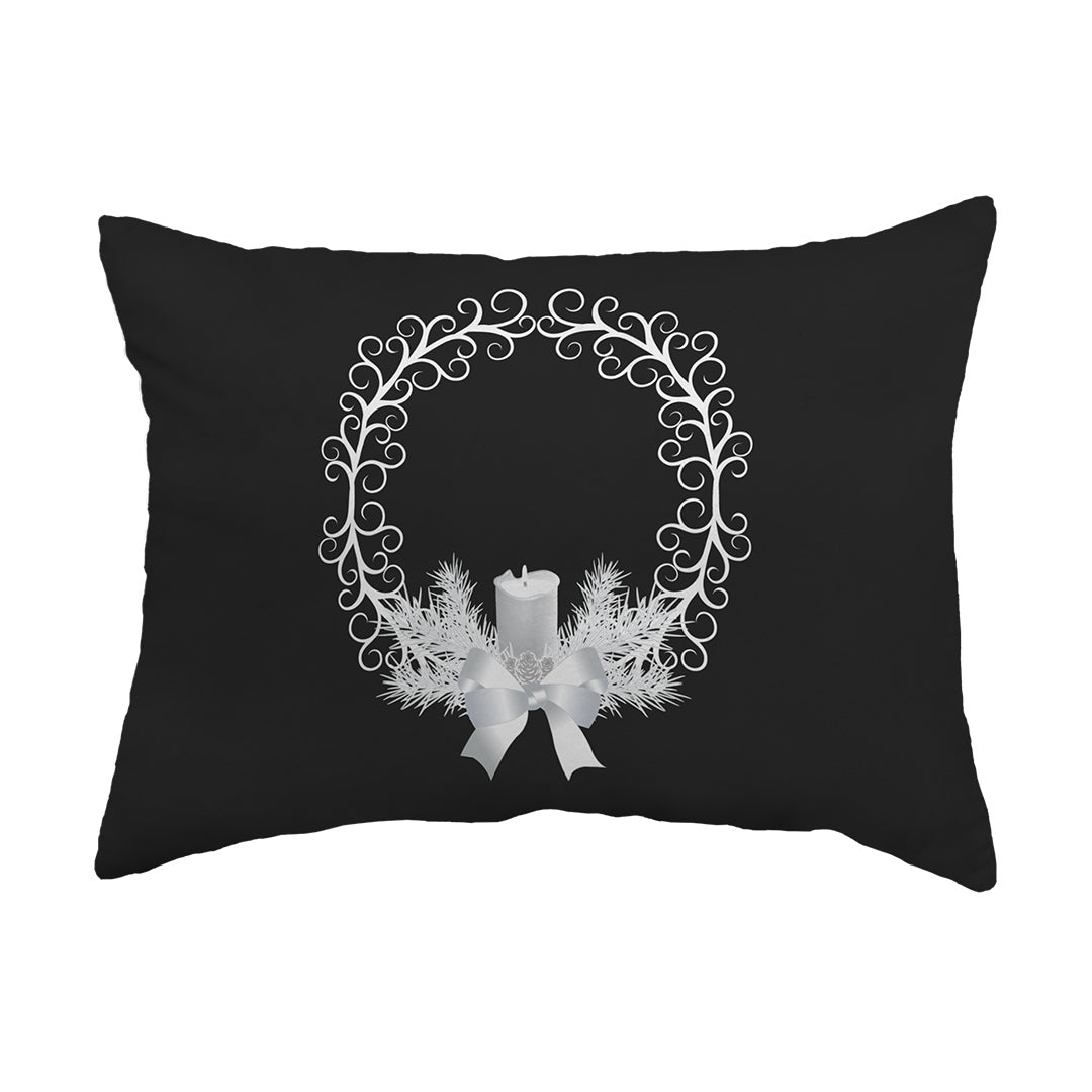 Throw Pillow Yule Wreath