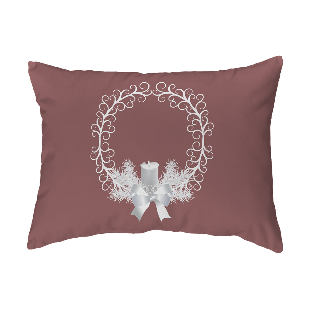 Throw Pillow Yule Wreath