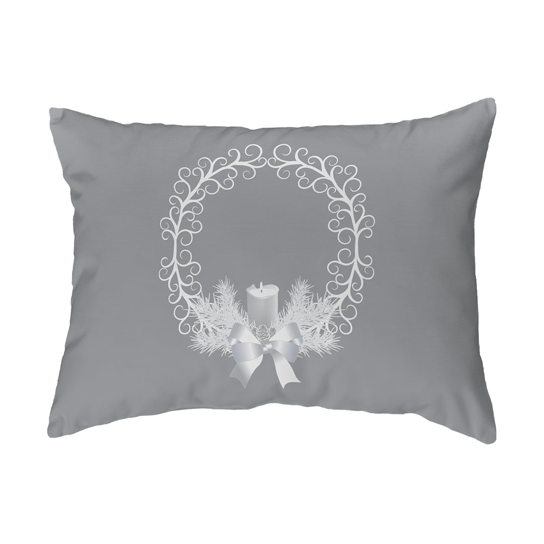 Throw Pillow Yule Wreath