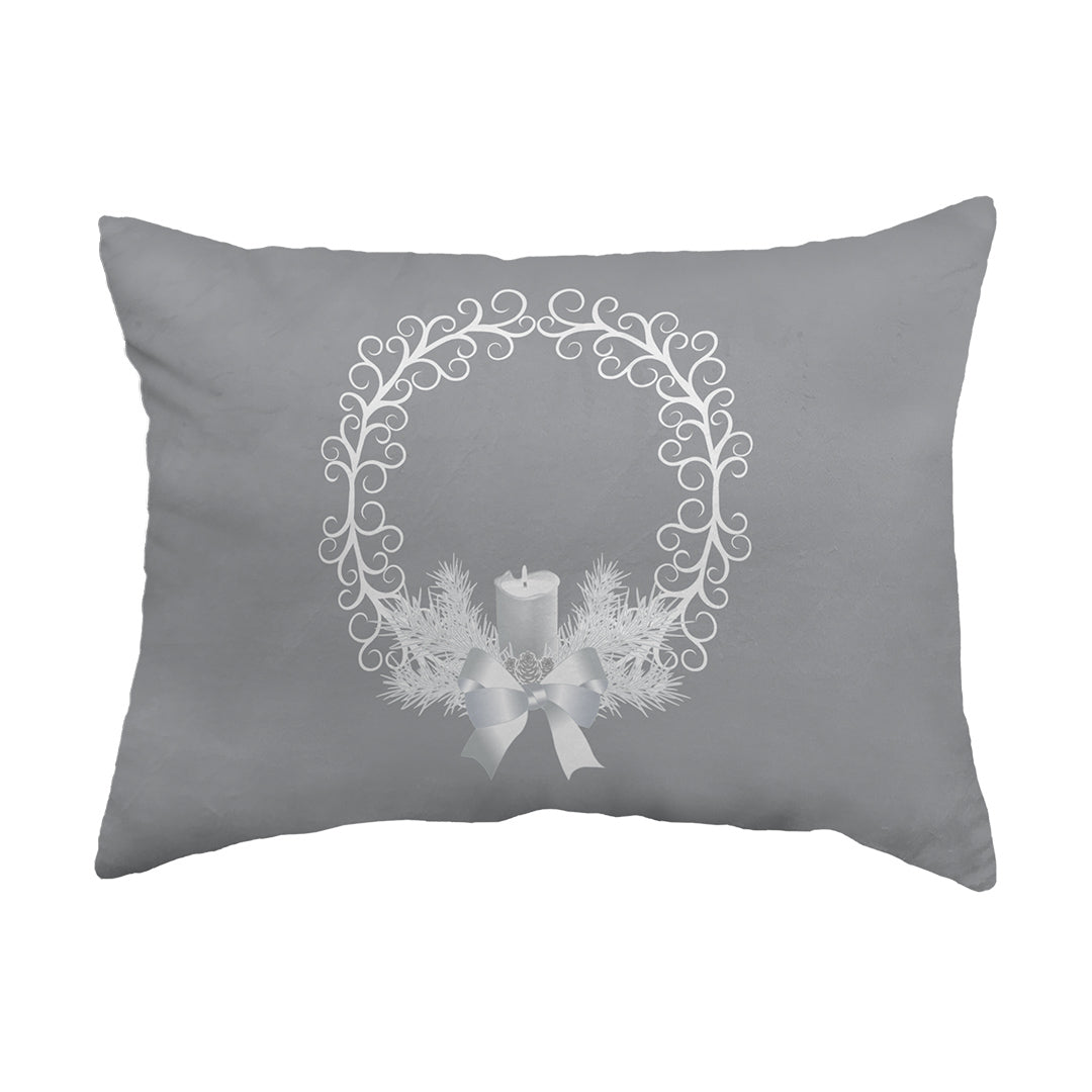 Throw Pillow Yule Wreath