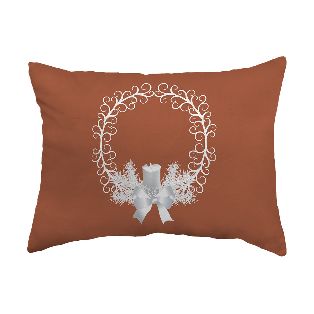 Throw Pillow Yule Wreath