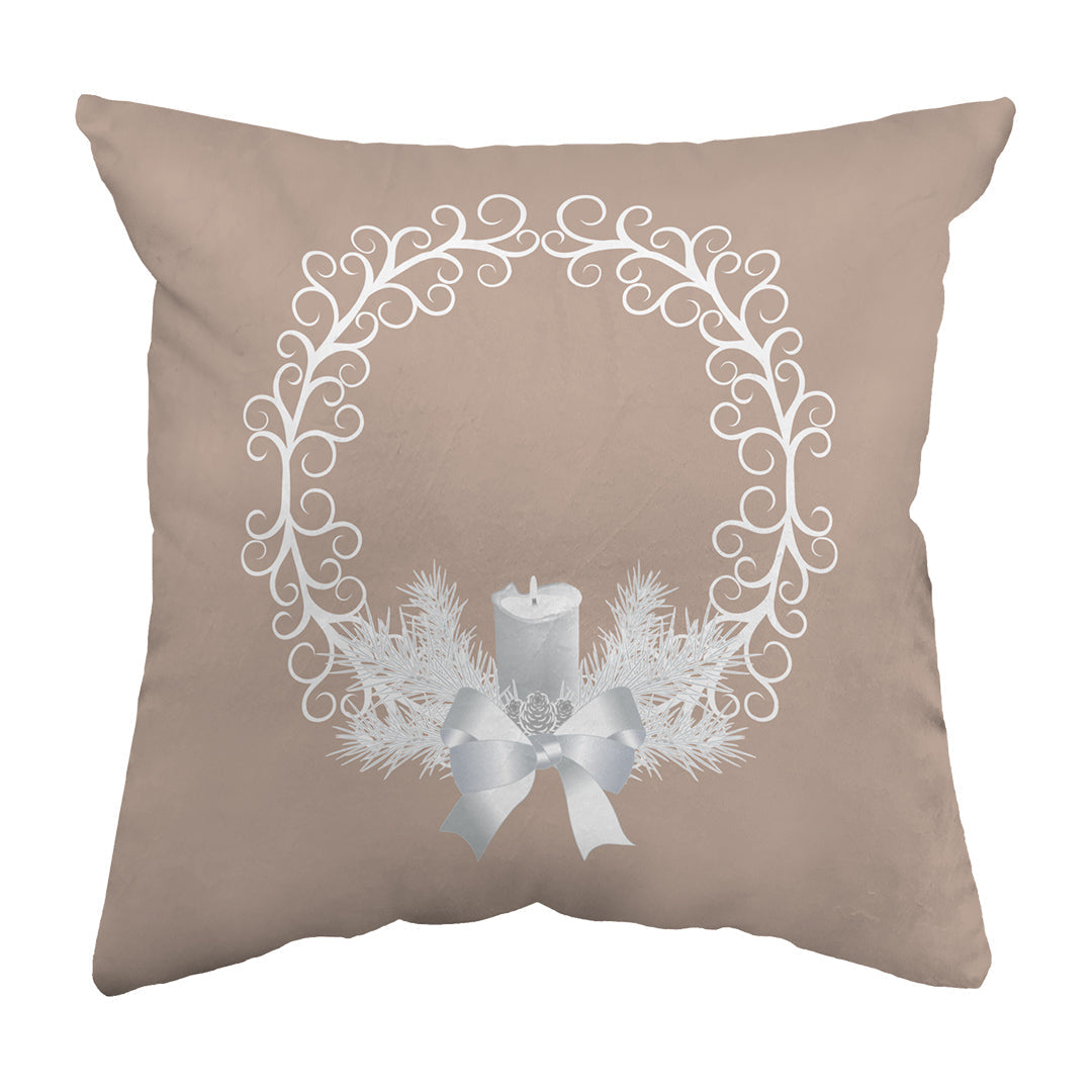 Throw Pillow Yule Wreath