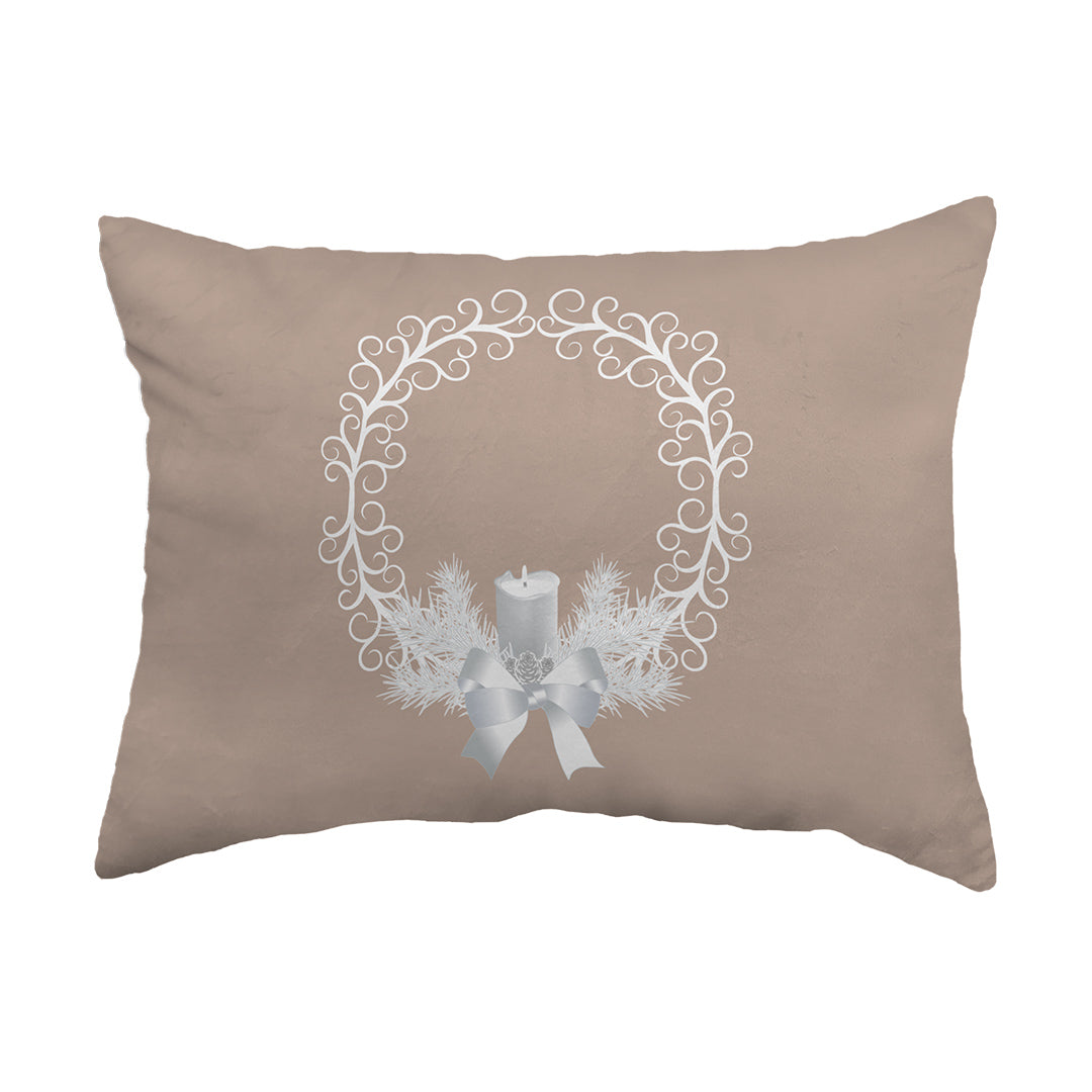 Throw Pillow Yule Wreath