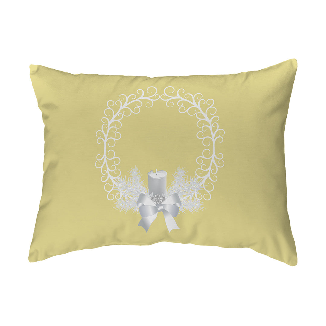 Throw Pillow Yule Wreath