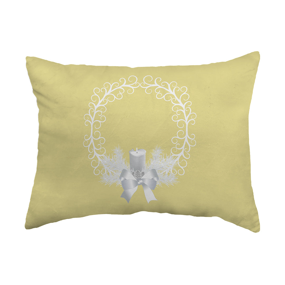 Throw Pillow Yule Wreath