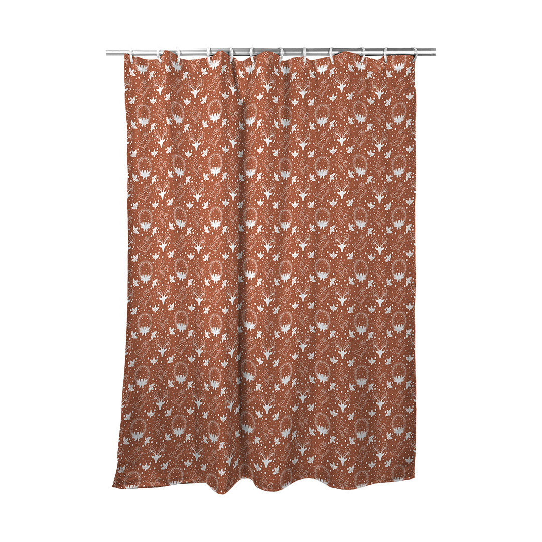 Shower Curtain Yule Pattern