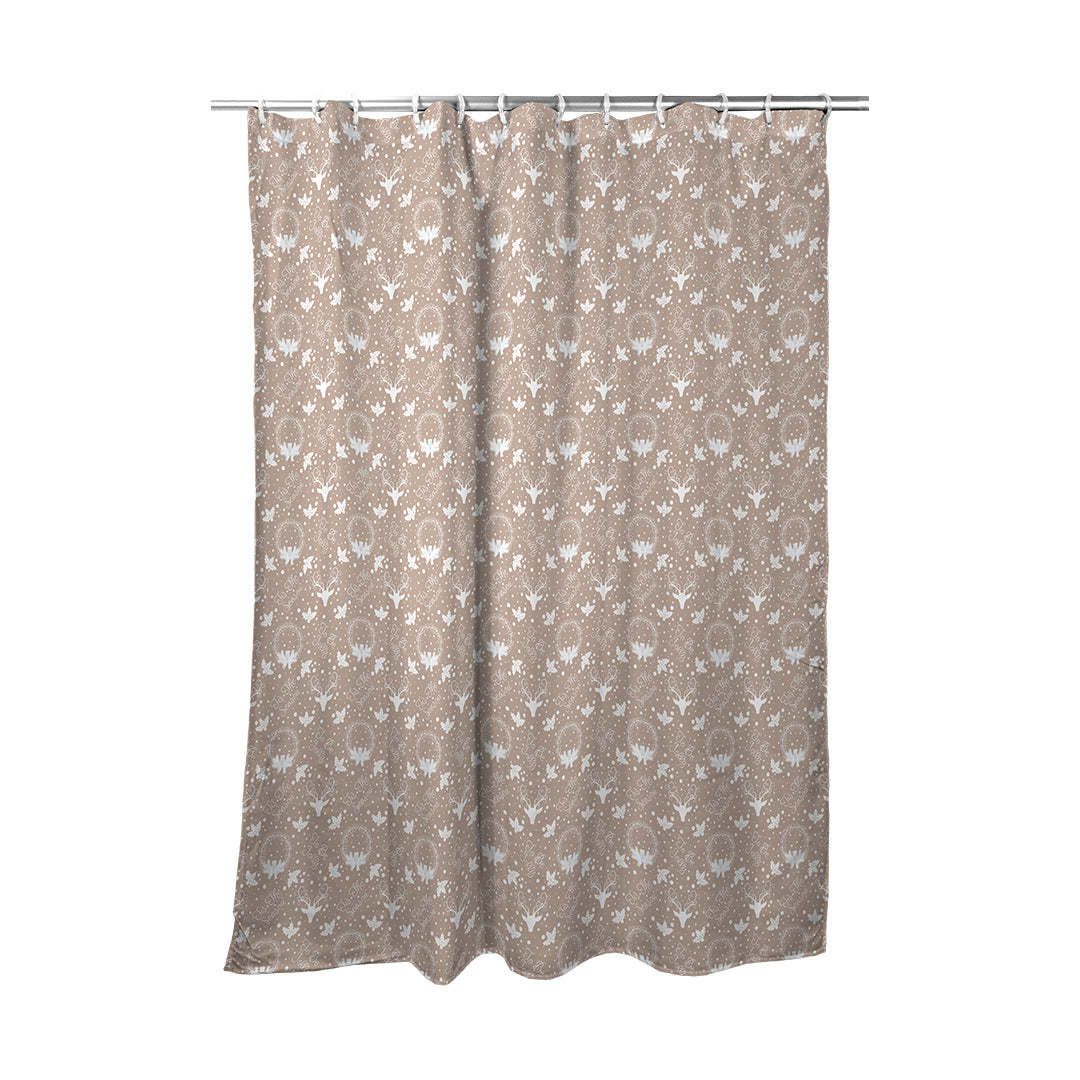 Shower Curtain Yule Pattern