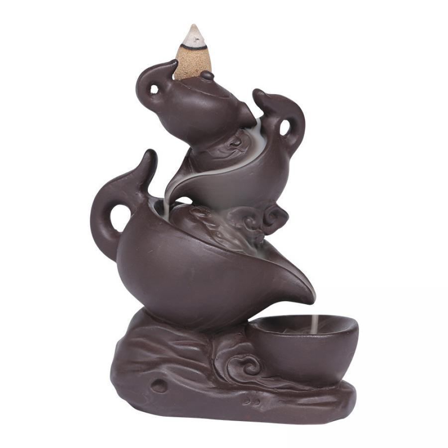 Incense Burner Backflow Triple Teapot Waterfall