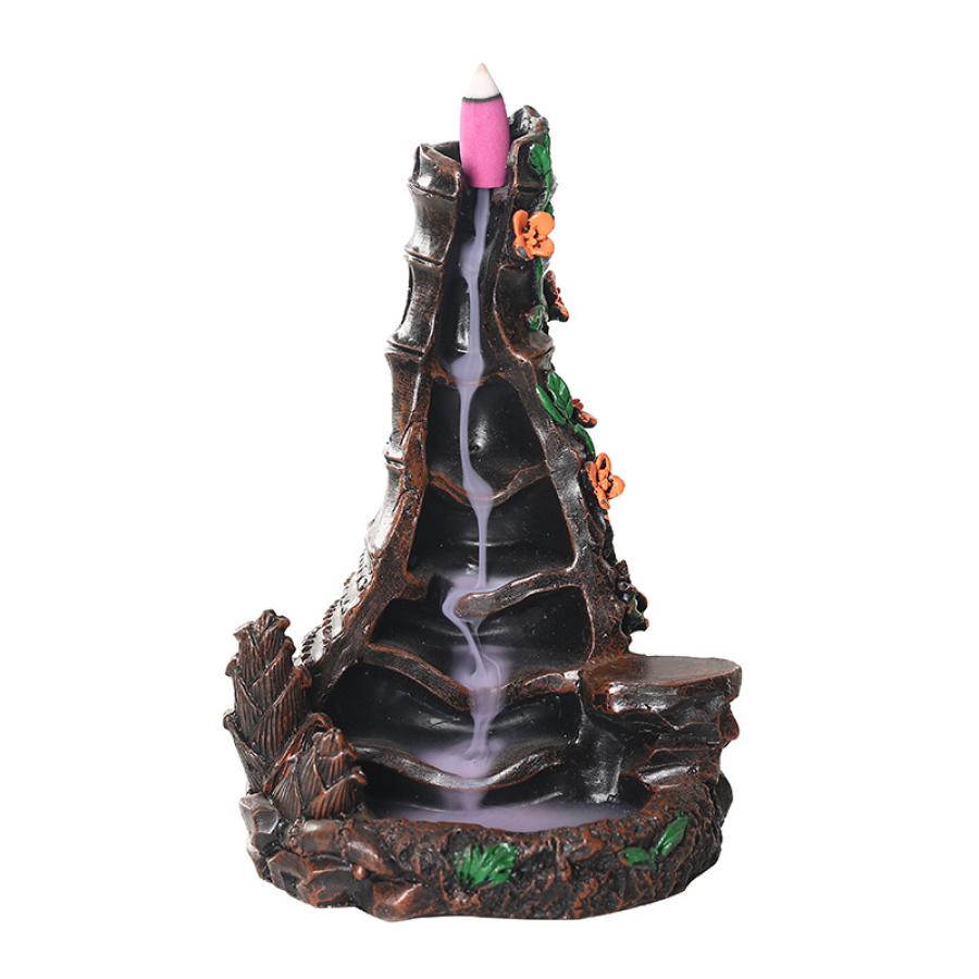 Incense Burner Backflow Flowery Bamboo Shoot Waterfall