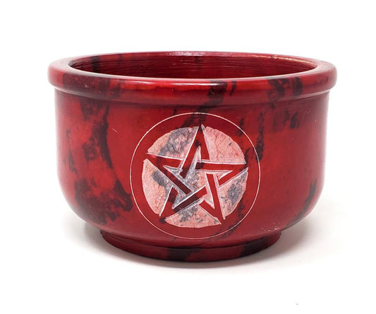 Soapstone Bowl with Pentacle 4"