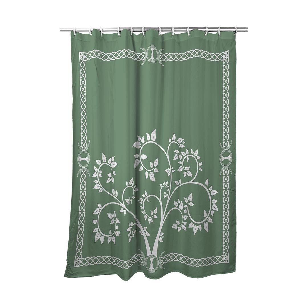 Shower Curtain Celtic Tree Framed