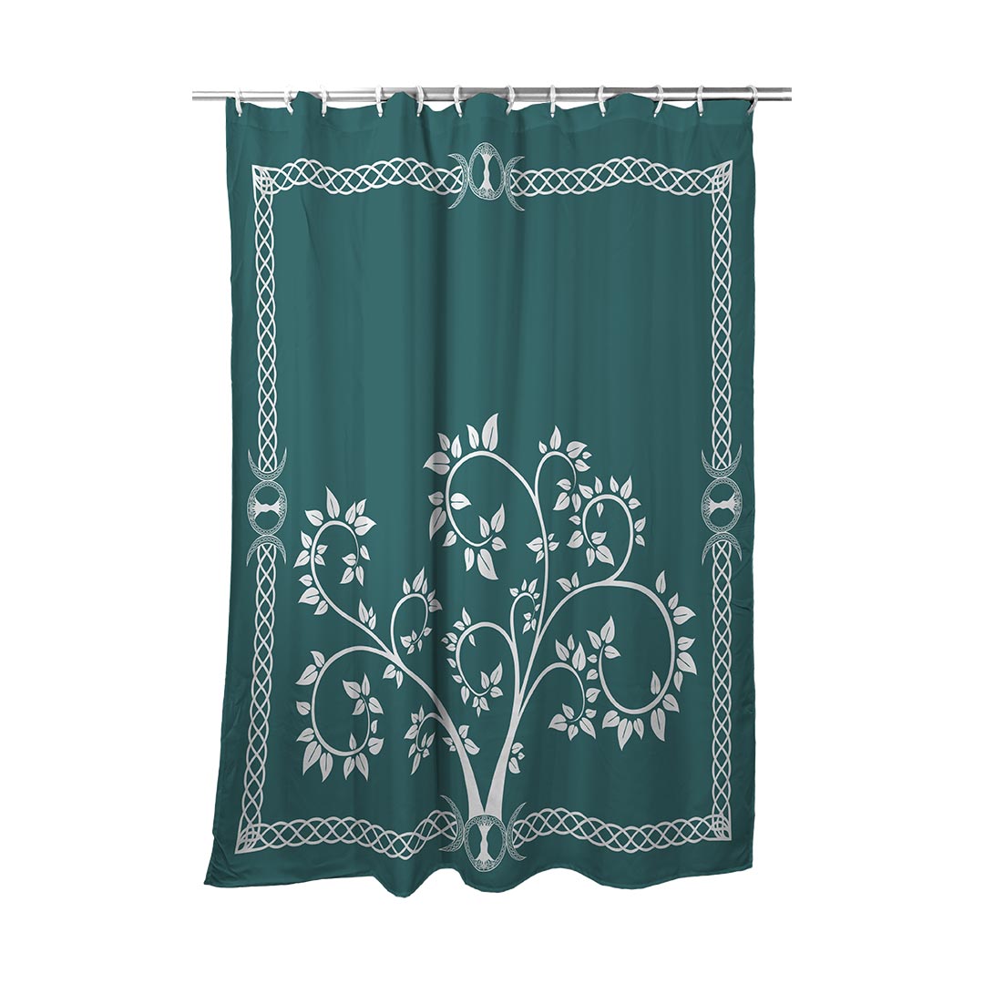 Shower Curtain Celtic Tree Framed