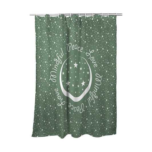 Shower Curtain Peace.Love.Mindful Colored